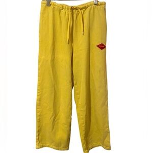 American Vintage La Mason AMV cotton straight high waist yellow pants Small